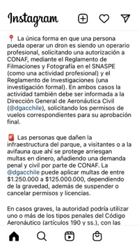 no drones areas protegidas